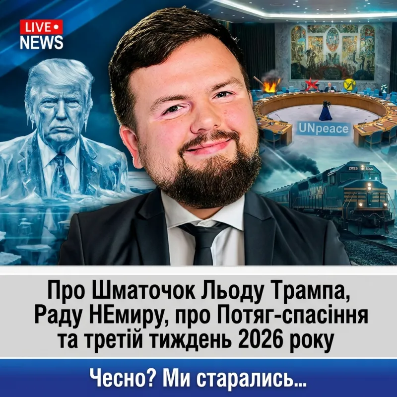 Про Шматочок Льоду Трампа, Раду НЕмиру, про Потяг-спасіння та третій тиждень 2026 року