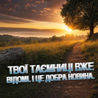 Твої таємниці вже відомі. І це добра новина.