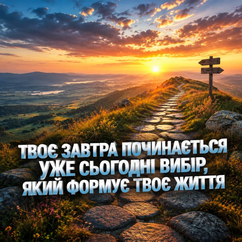 Твоє завтра починається уже сьогодні. Вибір, який формує твоє життя