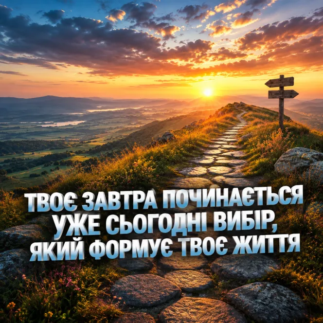 Твоє завтра починається уже сьогодні. Вибір, який формує твоє життя
