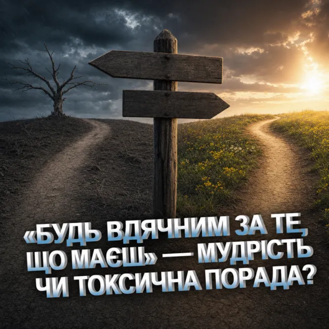 «Будь вдячним за те, що маєш» — мудрість чи токсична порада?