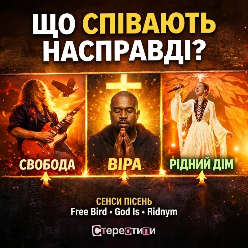 СтереоТипи #1 — Свобода, віра і коріння: сенси в піснях Free Bird, God Is та Ridnym
